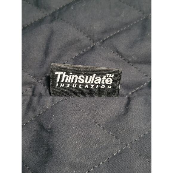 LL Bean Wool Peacoat Mens XXL Tall Quilted Thinsulate Lining Black - Picture 6 of 7